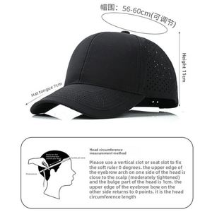 Casquette de baseball sportive en maille six pièces, best-seller transfrontalier, perforée au laser, 100 % polyester, style européen et américain - Product Image 4