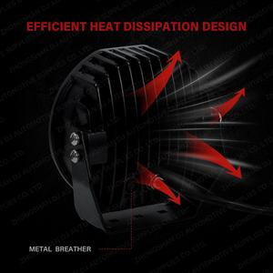 Желтый джип 7 дюймов Круглая мотоциклетная фара супер яркая RGB светодиодная противотуманная фара для внедорожника 4x4 Автомобильный бампер прожектор DRL - Product Image 6