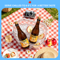 Vin pétillant à la pomme 6% vol. de marque personnalisée 750ml - Vin fortifié à la pomme pétillant avec arôme naturel de pomme