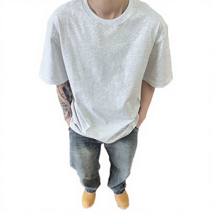 สินค้าขายดีในปากีสถาน เสื้อยืดผู้ชายทรงหลวม 100% ผ้าฝ้ายเจอร์ซีย์ เสื้อยืดผู้ชายแฟชั่นใหม่ น้ำหนักเบา ทรงบ็อกซี่ - Product Image 5