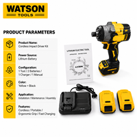 Kit de visseuse à chocs sans fil avec batterie au lithium, tournevis électrique avec 2 batteries et chargeur, OEM ODM, vente en gros, directement de l'usine