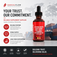 Vascu Flow Gouttes Liquides 60 ml (2 oz) – Extrait de Soutien Circulatoire à Absorption Rapide pour le Flux Sanguin – 30 Doses