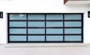 Puertas Amar 16X7 y 18X8, puertas de garaje comerciales enrollables transparentes, estilo industrial, correderas laterales de fibra de vidrio de plexiglás usadas - Product Image 6