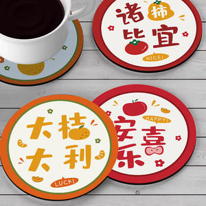 Sous-verre rond en boue de diatomée, sélection premium, motif dessin animé, 12x12cm, résistant à la chaleur, pour la maison, pour café, thé, bols et couverts - Product Image 2