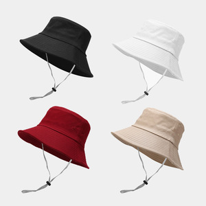 Chapeau de pêche personnalisé en coton Chapeau <span class=keywords><strong>seau</strong></span> doré pour hommes et femmes Chapeau <span class=keywords><strong>seau</strong></span> d'été jaune rose - Product Image 1