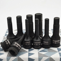 Jeu de douilles profondes Torx étoile longues de 1/2 pouce, 10 pièces, en acier allié robuste, outil de réparation professionnel, douille hexagonale pour outil pneumatique