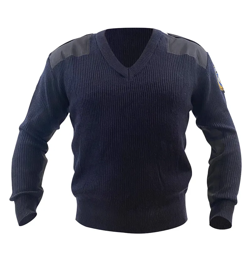 2022 New fashion outdoor sweater V neck customized wool sweater cargo solid knitted long sleeve turtleneck men