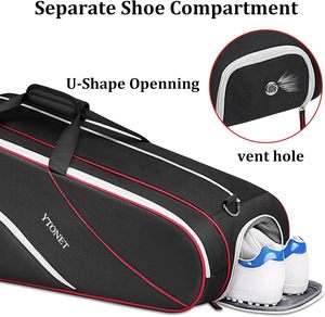 Ytonet professionnel Tennis <span class=keywords><strong>Badminton</strong></span> <span class=keywords><strong>sac</strong></span> pour hommes famille formation poche isolée compartiment à chaussures <span class=keywords><strong>3</strong></span> voies transporter résistant à l'eau - Product Image 4