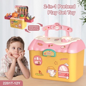 Nouvelle série de jouets de cuisine personnalisés, ensemble de <span class=keywords><strong>vaisselle</strong></span> de cuisine simulée, vaporisateur de lumière, boîte de rangement pour jouets de maison, ensemble de jouets de cuisine de simulation - Product Image 3