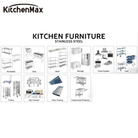 Peralatan Dapur Restoran Komersial KitchenMax dari Baja Anti Karat Ideal untuk Dapur Cepat Saji dan Dapur Industri