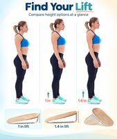 Rehausseurs de chaussures en gel, inserts amortissants pour talons, pour la différence de longueur des jambes, semelles invisibles pour augmenter la taille pour les baskets