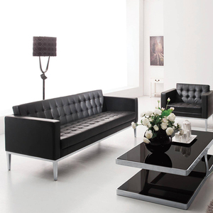 Bộ <span class=keywords><strong>sofa</strong></span> sang trọng với chân bằng thép không gỉ Bọt biển mật độ cao cho văn phòng sử dụng chống trầy xước và chống mài mòn - Product Image 3