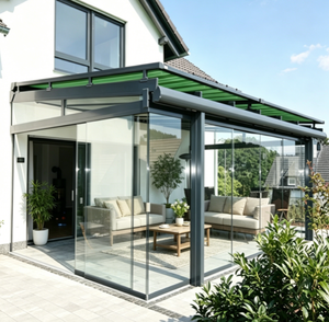 Pergola bioclimatique en aluminium motorisée, pergola extérieure en aluminium, pergola rétractable, auvent imperméable, abri solaire - Product Image 4