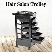 Chariot de Salon de Coiffure en Plastique avec Tiroirs Multiples, Chariot de Rangement Mobile pour Barbiers, Salons de Beauté et Stylistes, OEM Disponible