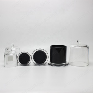 Bougie vintage <span class=keywords><strong>en</strong></span> <span class=keywords><strong>verre</strong></span> noir pour la fabrication de bougies, impression personnalisée, 80 pièces, prix d'usine - Product Image 1