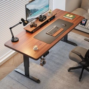 Electric Lifting Table Single/Double Motor Adjustable Wood <b>Computer</b> <b>Desk</b> Bedroom Household Use Rectangular Office Table - Product Image 4