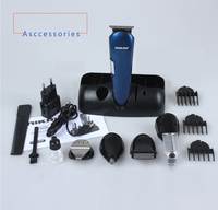 Kit de toilettage pour homme Lanumi NK-2209 en acier inoxydable, tondeuse à cheveux multifonctionnelle USB, tondeuse à barbe, nez, pour un soin complet 8 en 1