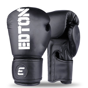 Guantes <span class=keywords><strong>de</strong></span> MMA <span class=keywords><strong>de</strong></span> cuero genuino personalizados para gimnasio, equipo <span class=keywords><strong>de</strong></span> interior, guantes <span class=keywords><strong>de</strong></span> <span class=keywords><strong>boxeo</strong></span> negros <span class=keywords><strong>de</strong></span> 8oz 10oz 12oz 14oz con impresión en blanco - Product Image 1
