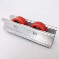 Poulie de rouleau inférieur de porte coulissante en verre aluminium Rouleau coulissant à double roue pour fenêtre en aluminium