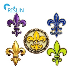 Fabricación Metal 3D Gold Boy Scout Eagle Scout Pin de solapa Esmalte personalizado Scout Pin Badge - Product Image 1