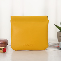 Portable PU cuir sac cosmétique shrapnel fermeture automatique pour petit stockage rouge à lèvres Mini pièce sans fil bijoux conteneur