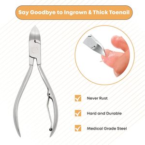 Herramienta de pedicura, cortaúñas profesional para uñas gruesas y encarnadas, alicates de <span class=keywords><strong>Nariz</strong></span> de águila de acero inoxidable, cortador de uñas para hombres y mujeres - Product Image 4