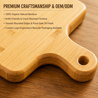 Planche à découper en bambou naturel durable, moderne, en bois, pour table, objet d'art, décoration, forme personnalisée pour le pain et le petit-déjeuner