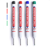 Nouveau produit Trou profond longue plume stylo marqueur permanent Construction dessin bois marqueur personnalisé