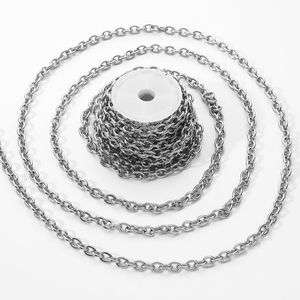 Chaîne DIY Hip Hop en acier inoxydable à gros anneaux en O pour colliers, bracelets, chaînes de pantalon et fabrication de masques - Product Image 5