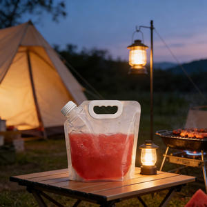 Bolsa ecológica transparente de 5 litros de PE, reutilizable, portátil, con boquilla, para jugo, bebidas, con sellado térmico. - Product Image 6