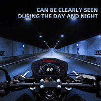 Speedometer LCD TFT Universal untuk Motor, 12000RPM, 6 Gigi, Backlit, Digital, untuk Sepeda Motor 2 & 4 Silinder