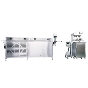 Small High Efficiency Chocolate Cake Enrober Chocolate Dipping Glazing Coating Machine