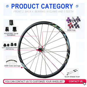 Jeu de roues de vélo de <span class=keywords><strong>route</strong></span>/gravel 700C, jantes droites 24H, profondeur 30mm, frein à disque, moyeu 6 cliquettes, compatible HG XD MS Driver 8-12 vitesses, axe QR et axe traversant 1215 - Product Image 2