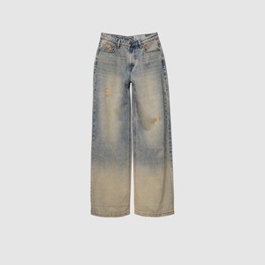 <span class=keywords><strong>Jeans</strong></span> <span class=keywords><strong>Oversize</strong></span> Trendy da <span class=keywords><strong>Donna</strong></span> a Vita Bassa con Lavaggio Effetto Sporco, Pantaloni Ultra Larghi in Denim, Stile Y2K Grunge Streetwear - Product Image 1