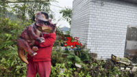 Küçük Animatronic dinozorlar kukla t-rex bebek Dino kukla