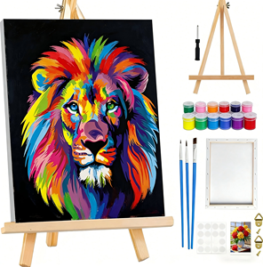 YIWU OYUE - Kits de Pintura al Óleo sobre Lienzo con Diseños Modernos Personalizados al por Mayor, Bolsas de OPP de Alta Calidad, Pintura de Animales, Arte en Color - Product Image 1
