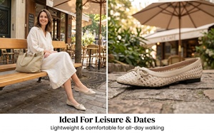 Mocassini da donna Minglian alla moda primaverili con <span class=keywords><strong>punta</strong></span> affusolata, traspiranti, in tessuto, con fiocco, in PU leggero, per l'ufficio e l'uso quotidiano estivo - Product Image 4