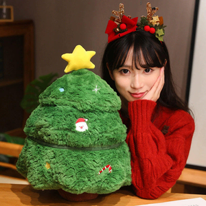 Set Mainan Boneka Natal Grosir Santa Rusa Kutub Boneka Imut Bantal Pohon Natal Lipat Hadiah Boneka untuk Dekorasi Natal - Product Image 5