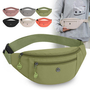 Wholesale Multifunctional Unisex <b>Crossbody</b> Waist Belt Fanny Pack Zipper Closure Lightweight Waterproof Nylon Sport Sling <b>Bag</b> - Product Image 6