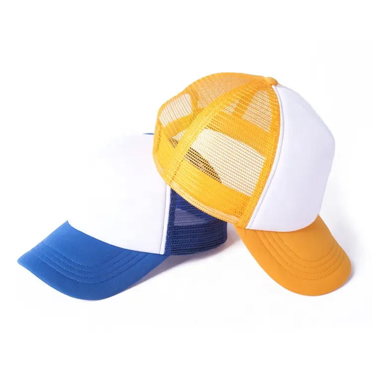Multicolor Polyester Sports Caps Man Baseball Womens 5 Panel Trucker Hats