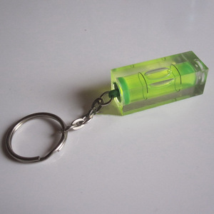 Nivel de burbuja DIY transparente verde con anillo metálico para medición de precisión - Product Image 3