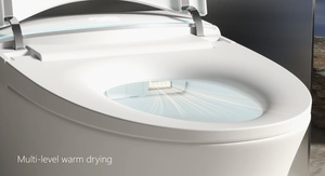 Affichage LED de la température de l'eau, réglable, économie d'énergie, chasse d'eau automatique, siège chauffant intelligent double avec sangle en S - Product Image 5