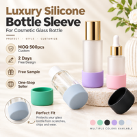 Manchon de protection antidérapant réutilisable en silicone pour base de bouteille avec logo personnalisé