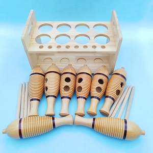 Wholesale Wooden Fish Guiro Shaker Scraper with Wooden Holder Orff Percussion Instruments For Preschool <b>Music</b> Teaching Aids - Product Image 4