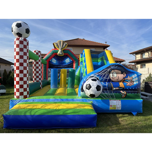 <span class=keywords><strong>Château</strong></span> gonflable de football avec toboggan, thème sportif coloré, pour enfants - Product Image 1