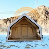 Tente Cabine Gonflable à Montage Rapide de 17,2 m² avec Façade Ouverte, Respirante et Imperméable pour le Camping en Famille et le Glamping – Vente Directe Usine