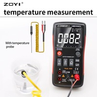 Multimètre numérique ZOYI ZT-X ZT-303 T-RMS à sélection automatique, écran LCD EBTN, testeur de tension DC/AC, ampèremètre, courant, condensateur, ohmmètre, température, Hz, NCV