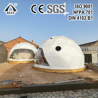 Dôme géodésique de luxe en PVC transparent de 6 m pour hôtel de jardin, maison de glamping, resort