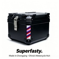Boîte à bagages Superfasty, étanche, en matériau PP, capacité de 45 L, coffre de moto personnalisé, boîte de rangement arrière haute capacité pour usage quotidien