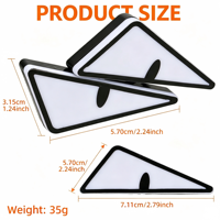 Lumière de plaque d'immatriculation de moto, triangle, yeux de démon, modification universelle, accessoire de décoration arrière de moto, feu arrière